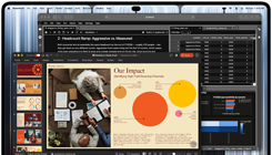 MacBook Pro con display PROLED XDR, nero siderale, il display mostra una presentazione in Microsoft PowerPoint con JupyterLab e Terminal per creare contenuti