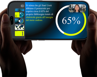 Una videochiamata in orizzontale che mostra una presentazione Keynote su un iPhone 18 Pro nero