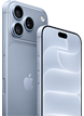 iPhone ghiacciaio (azzurro) mostrato da dietro, con Ceramic Shield e sistema a tripla fotocamera