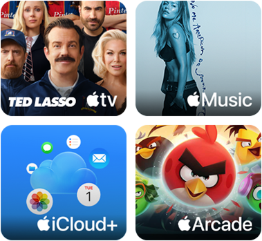 Un iPad che mostra l’offerta promozionale di Apple One, acquista un nuovo iPad e avrai 3 mesi gratis di Apple One con i servizi Apple TV, Apple Music, iCloud+ e Apple Arcade