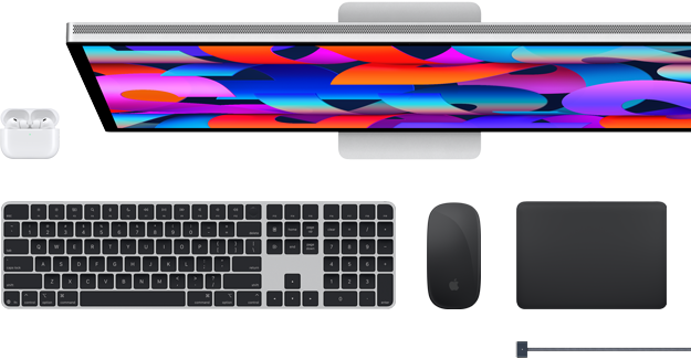 Accessori per Mac: AirPods, Studio Display, Magic Keyboard, Magic Mouse, Magic Trackpad, cavo di ricarica MagSafe